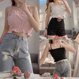 [SHIP HỎA TỐC] ÁO HAI DÂY CROPTOP - ÁO HAI DÂY NỮ - ÁO CROPTOP -  MÈO IN DA HOUSE