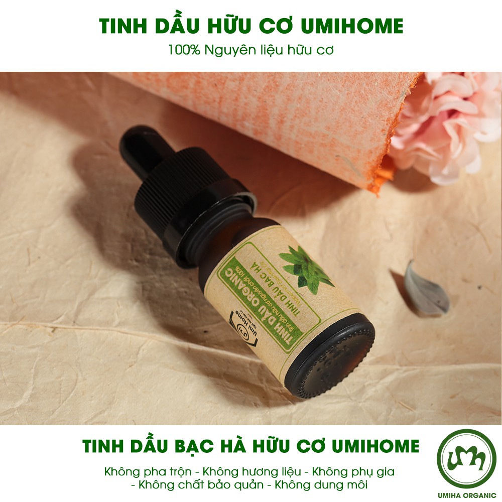 Tinh dầu Bạc Hà hữu cơ UMIHA nguyên chất | Pepermint Essential Oil 100% Organic 10ml