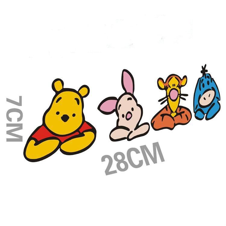Decal DáN Trang Trí HìNh GấU Pooh Cho Xe Hơi