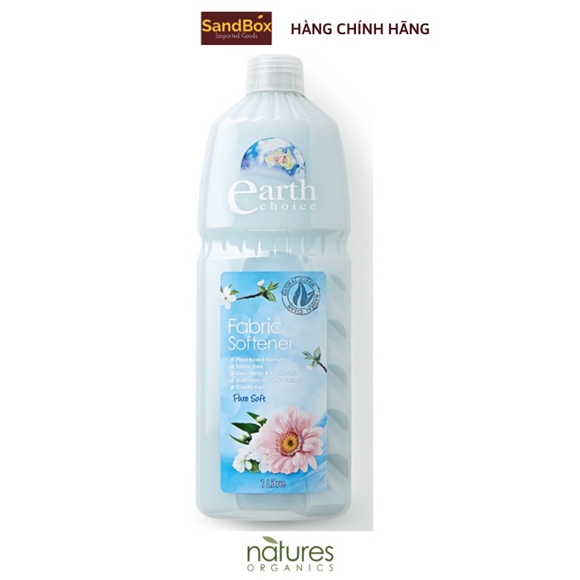 Nước xả vải hương cúc đồng tiền Earth Choice 1L - An toàn cho da nhạy cảm và quần áo trẻ em.