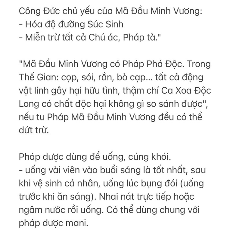 Pháp dược Mã Đầu Minh Vương