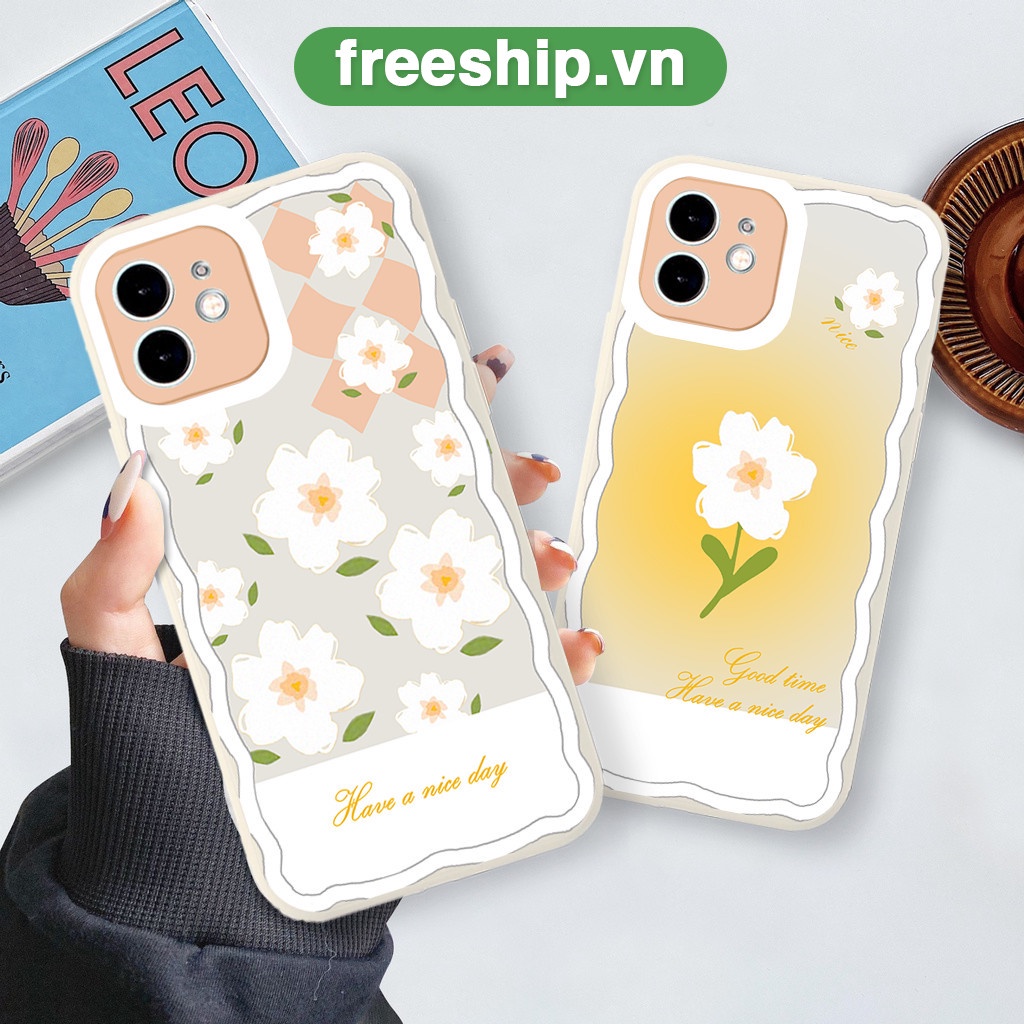 Ốp lưng iphone trong lượn sóng hoa good time 6s/6plus/6splus/7/7plus/8/8plus/xs/11/12/13/pro/max/plus/promax