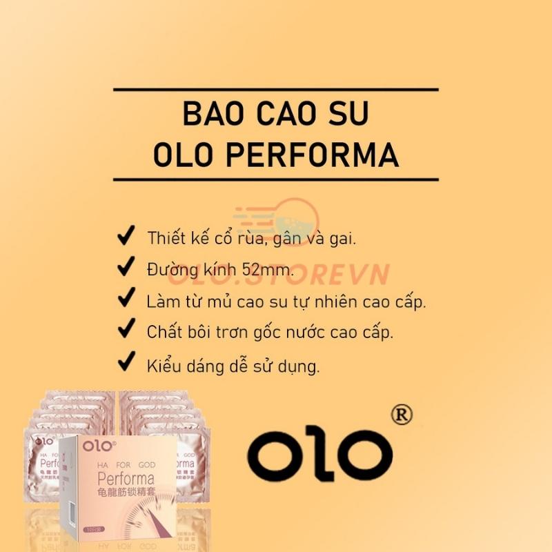 Bao cao su olo Gai Performa Kéo Dài Thời Gian - bcs siêu mỏng nhiều gel hộp 10bcs