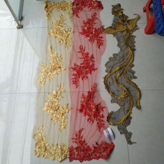 Dây Hoa Vải Ren 3D đính đá và hình rồng