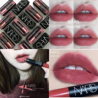 Set 2 son Nars bút chì dòng son lì
