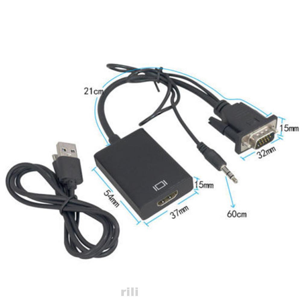 Bộ Chuyển Đổi Vga Sang Hdmi Với Cáp Âm Thanh Video 1080p | BigBuy360 - bigbuy360.vn