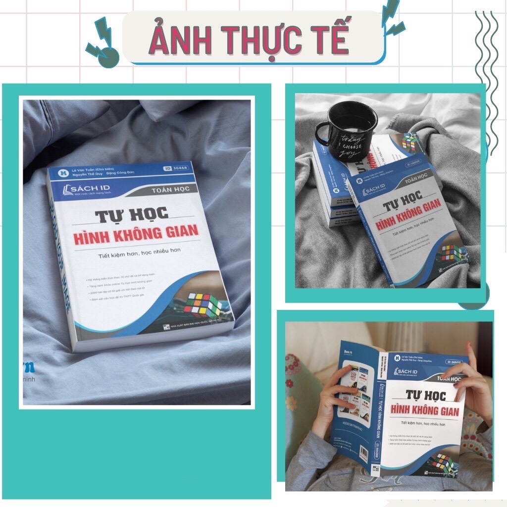 Sách id toán 12 ôn thi thpt quốc gia Tự học hình không gian | Moonbook