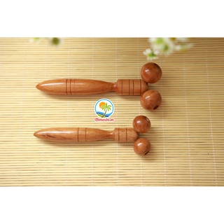 Cây Lăn Massage Mặt, Mắt, Cổ, Mũi Làm Bằng Gỗ Dừa, Gỗ Bách - Quà tặng trang trí handmade Memories.vn