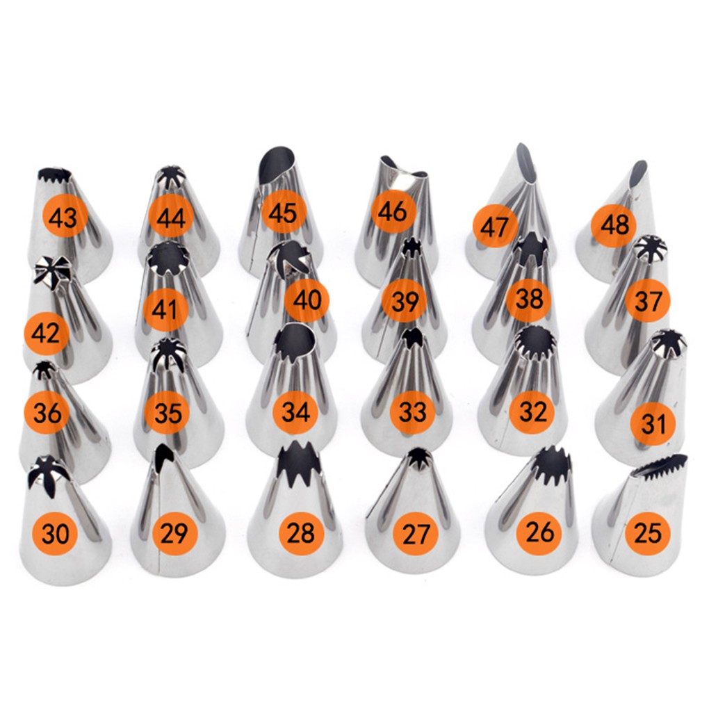Set 10 đầu bắt kem làm bằng thép không gỉ