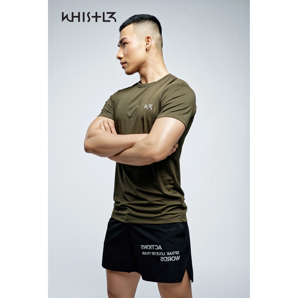 Quần Short Nam Whistl3 ASLTW Quote Shorts chất liệu Poly Spandex luôn khô thoáng, 2 màu đen,navy