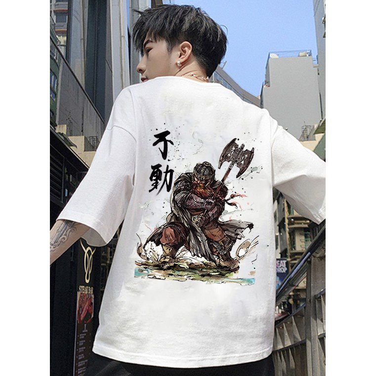 Áo thun unisex form rộng phong cách Nhật Bản đẹp độc lạ vải dày mịn 2019T1656