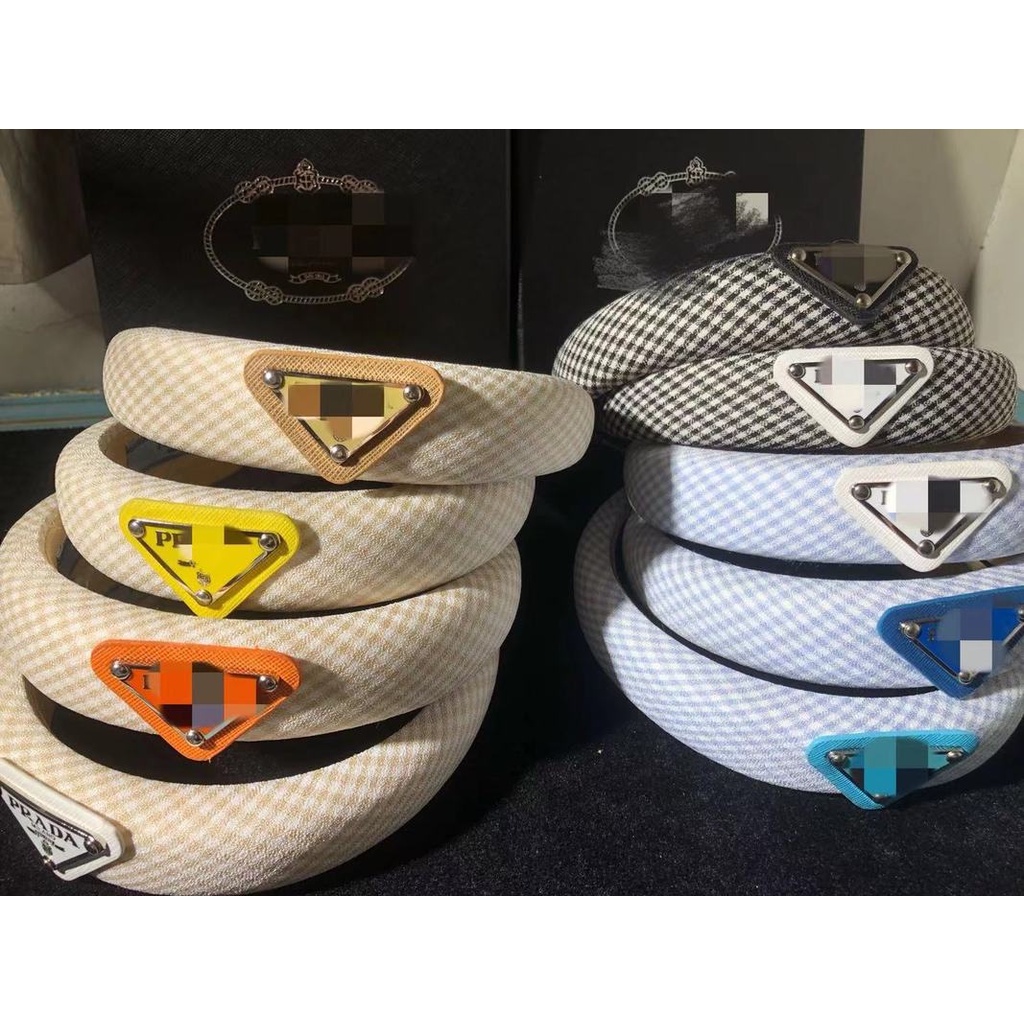 Băng đô xốp bản rộng dày hình tam giác phong cách retro