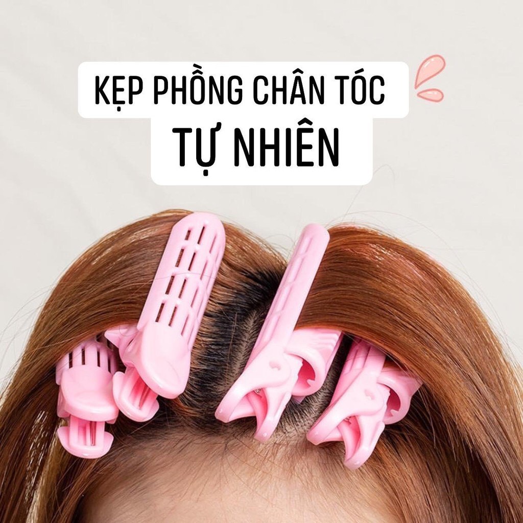 Kẹp uốn phồng chân tóc phong cách Hàn Quốc, kẹp phồng mái.