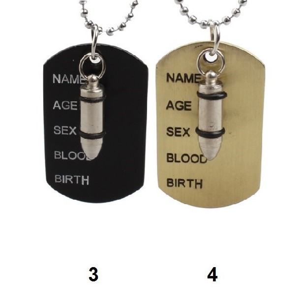 Dây chuyền nam vòng cổ Dogtag Dog tag phong cách army