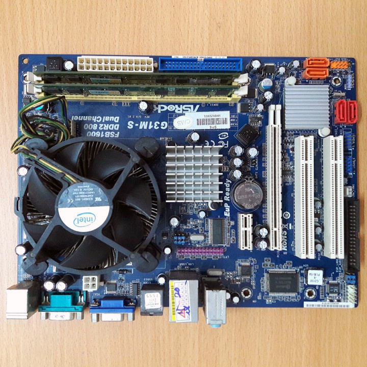 Combo Main G31 + CPU + Ram + Quạt xài tốt hàng tháo máy chạy mượt