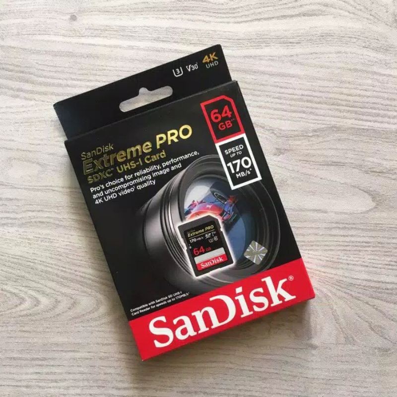 Thẻ Nhớ Sandisk Extreme Pro 64gb Sdxc Uhs-1 Tốc Độ Cao 170mb / S 4k