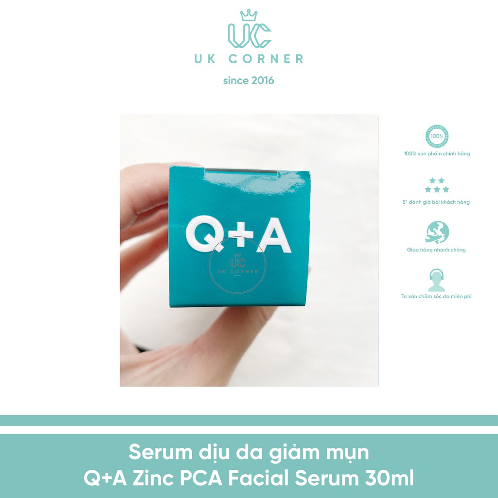 Serum dịu da giảm mụn Q+A Zinc PCA Facial Serum 30ml