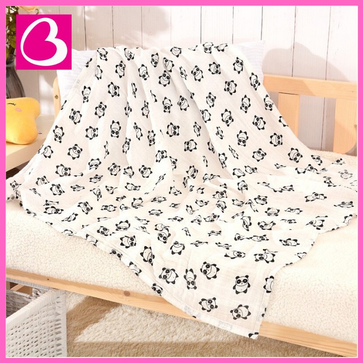 Khăn tắm xô Muslin và khăn tắm cotton Kiluta đa năng cho bé yêu cuộn 110x110