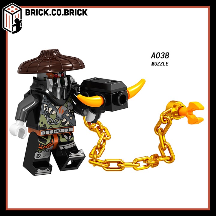 Lego Ninja Phantom Đồ Chơi Lắp Ráp Minifigure Và Non Lego Nhân Vật Hồ Ly Samurai Wu Muzzle Zane Nya Kai Jay A049-A056