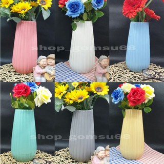 LỌ HOA SỨ SIÊU ĐẸP - GỐM Bát tràng dáng bầu múi dọc cao 25cm, men mát siêu đẹp đủ màu lựa chọn