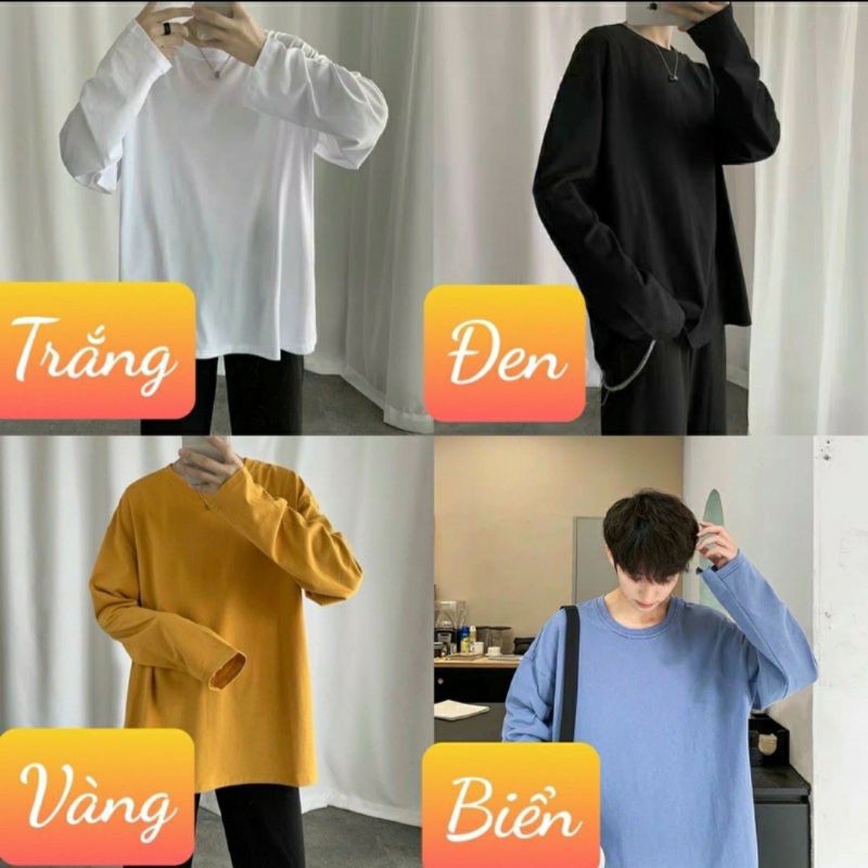 ÁO THUN TRƠN DÀY TAY LONGTEE DÁNG RỘNG HÀN QUỐC