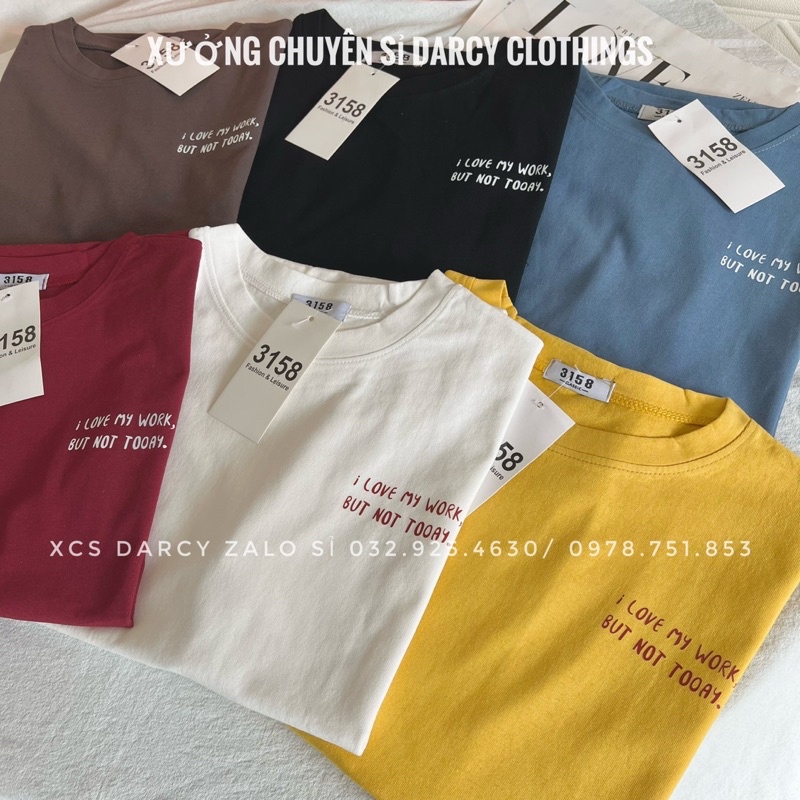 áo thun 3158 ✨ FREESHIP ✨ I love my work áo thun basic unisex nam nữ