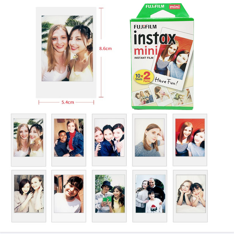 POLAROID Bộ 10-30 Tấm Phim Cho Máy Ảnh Fujifilm Instax Mini 9 8 Film Trắng Mini 7s 25 50s 90