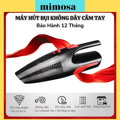 Máy Hút Bụi Cầm Tay MIMOSA  Máy Hút Bụi Mini Không Dây Cho Ô Tô Và Gia Đình Phụ Kiện Nội Thất Xe Hơi