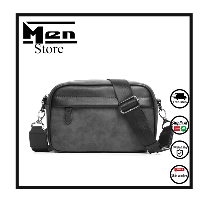 TÚI ĐEO CHÉO,MESSENGER BAG DA PU CAO CẤP UNISEX PA22