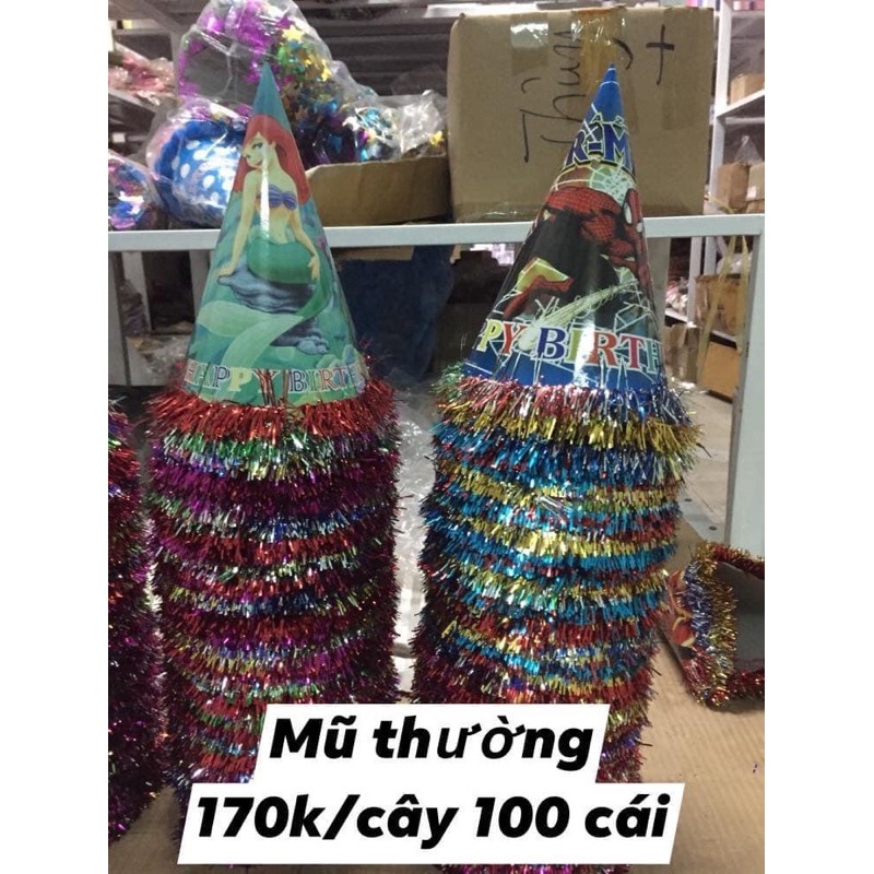 Combo 100 mũ sinh nhật dùng trong các buổi tiệc