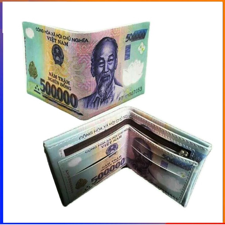 Ví da nam in hình tiền 100USD