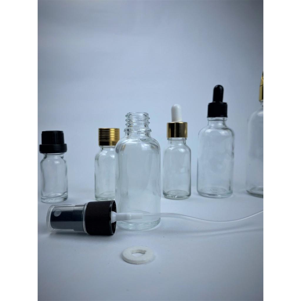 Lọ chiết mỹ phẩm thủy tinh trongcác nắp khác nhau 5ml/10ml/15ml/20ml/30ml/50ml/100ml [Giá sỉ/ lẻ]