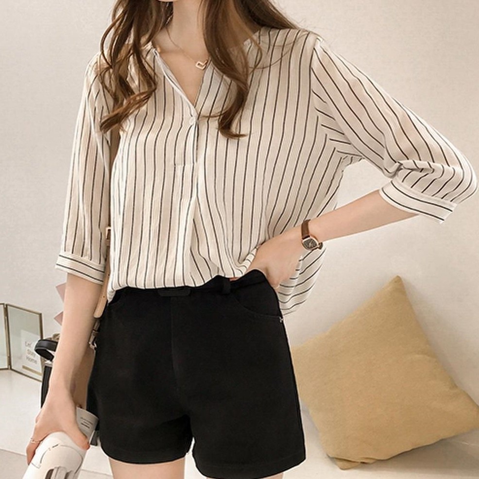 Sơ mi kẻ sọc nữ sm05