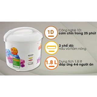 Nồi cơm điện sharp 1.8 lít ks-18tjv