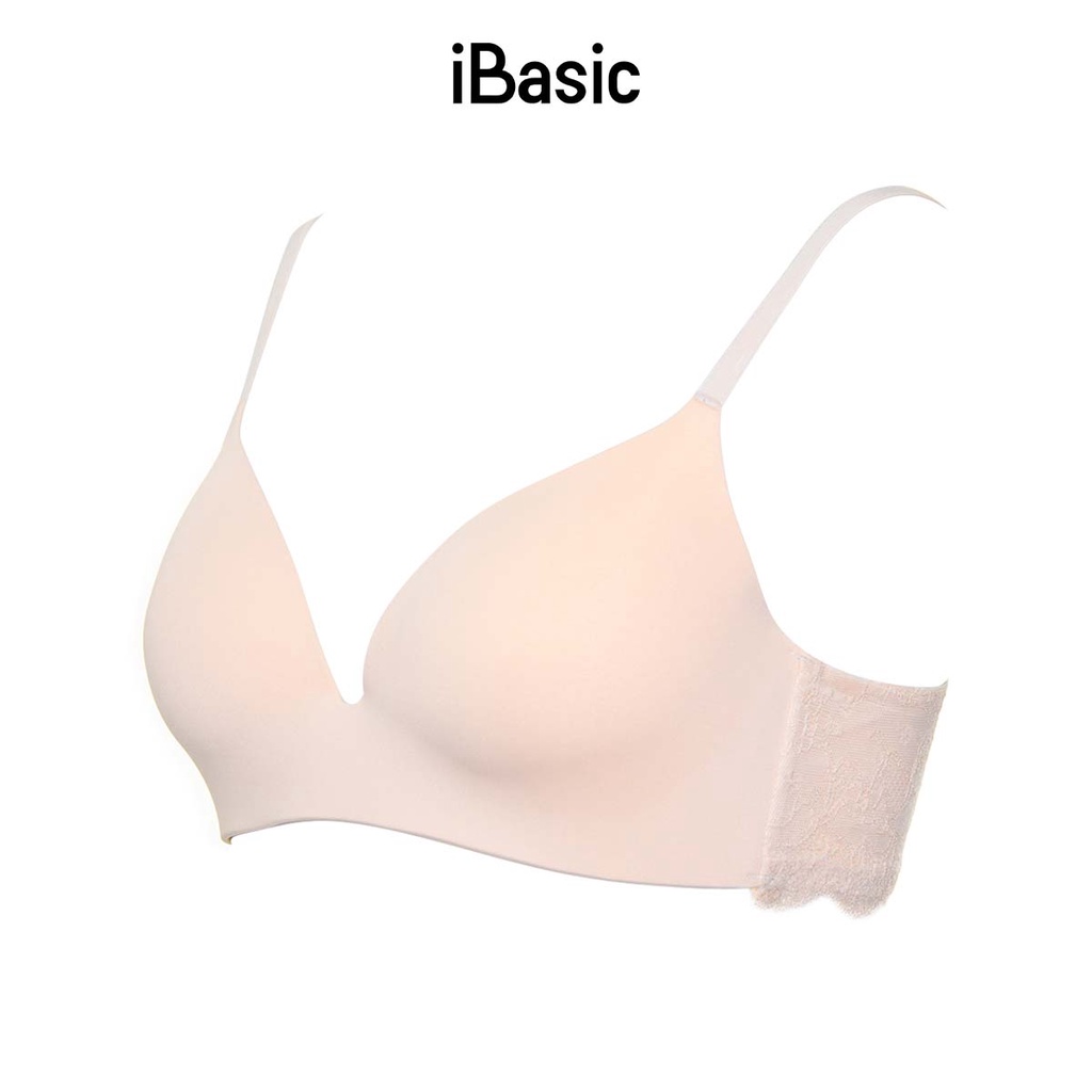 Áo ngực mút mỏng không đường may phối ren T-Shirt iBasic BRAW061