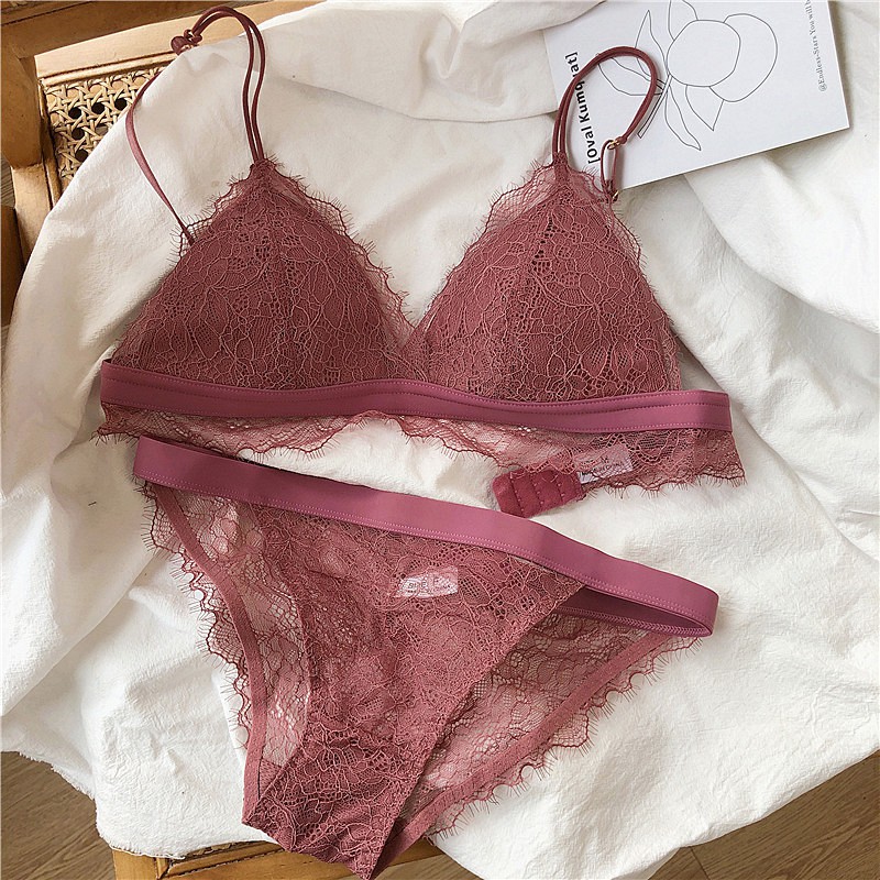 [M&atilde; FAXANH245 giảm 10K đơn 50K] Bộ Bralette Ren Đệm Mỏng 3D Mới S322