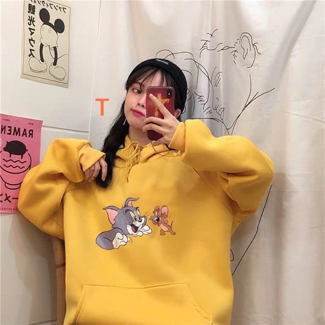 Áo hoodie mèo và chuột DTR1119