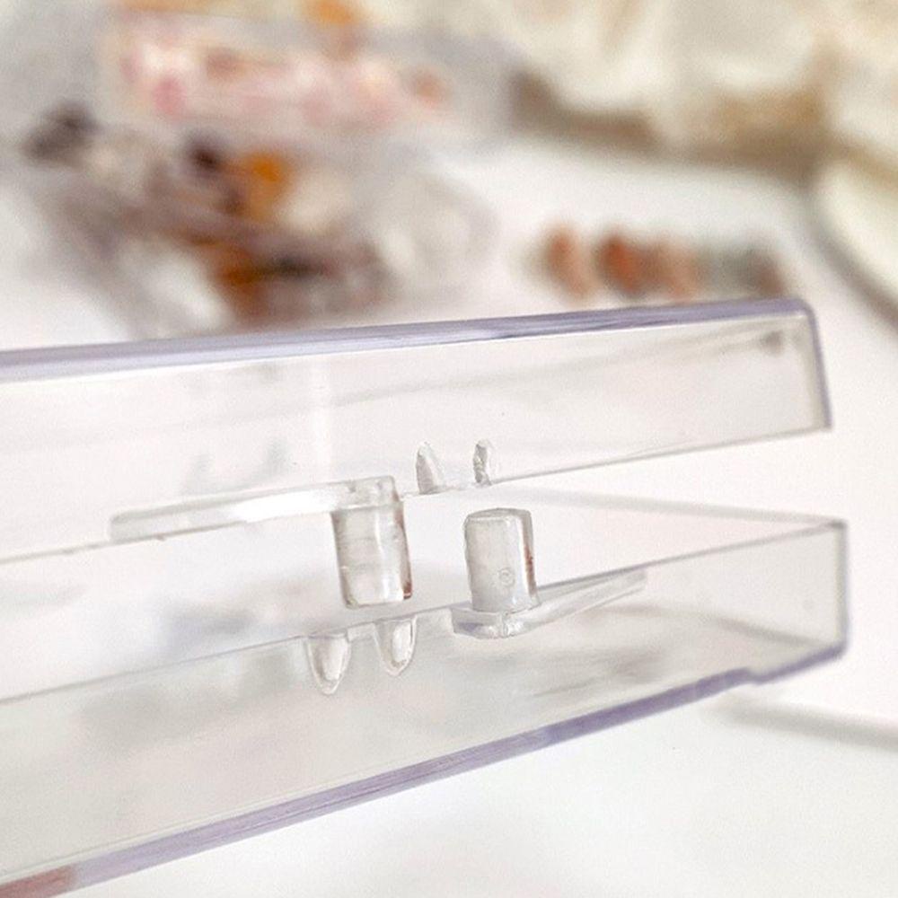 OCEANMAP 1 Hộp Đựng Dụng Cụ Làm Móng Nắp Lật Trong Suốt