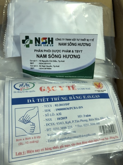 ❤️ Gạc y tế tiệt trùng Đông Pha 5x6cm/8x9cm GẠC Y TẾ TIỆT TRÙNG 5x6cm 8x9cm 5cm x 6cm 8cm x9cm ĐÔNG PHA FA
