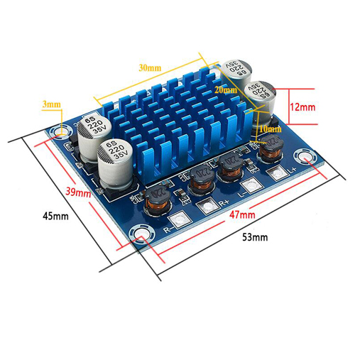 Bảng mạch khuếch đại công suất âm thanh nổi kỹ thuật số TPA3110 XH-A232 30W+30W kênh 2.0 DC 8-26V 3A C6-001