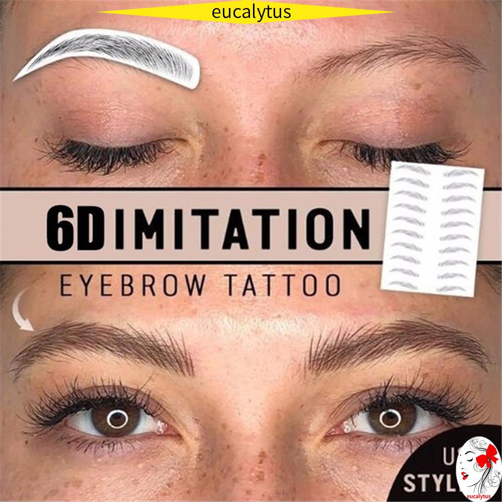 🌸EUTUS🌸 Cosmetics Authentic Water-based Eyebrow Tattoo Sticker 6D Hair-like Eyebrow Brow stickers Waterproof Lasting Makeup False Eyebrows