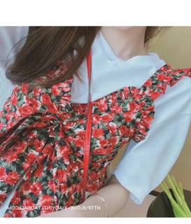 SET ĐẦM THUN KÈM TAG HOA CỘT NƠ