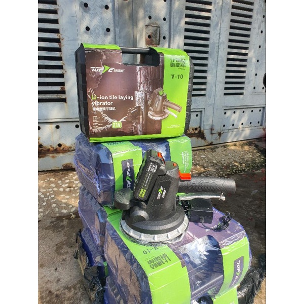 Máy Ốp Rung Hít Gạch 2 Chức Năng TOPVEL V-10 - Pin Dày 21V 5 Cell