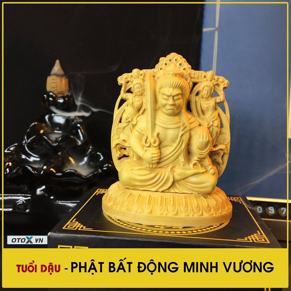 Tượng phật Bất Động Minh Vương -Tặng vòng đeo tay (để trên bàn lv với trên taplo ôtô ) -TẶNG VÒNG ĐEO TAY