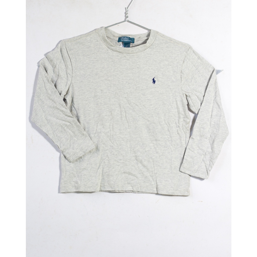 Áo thun Polo bé trai 6 tuổi tay dài cổ tròn cotton mỏng