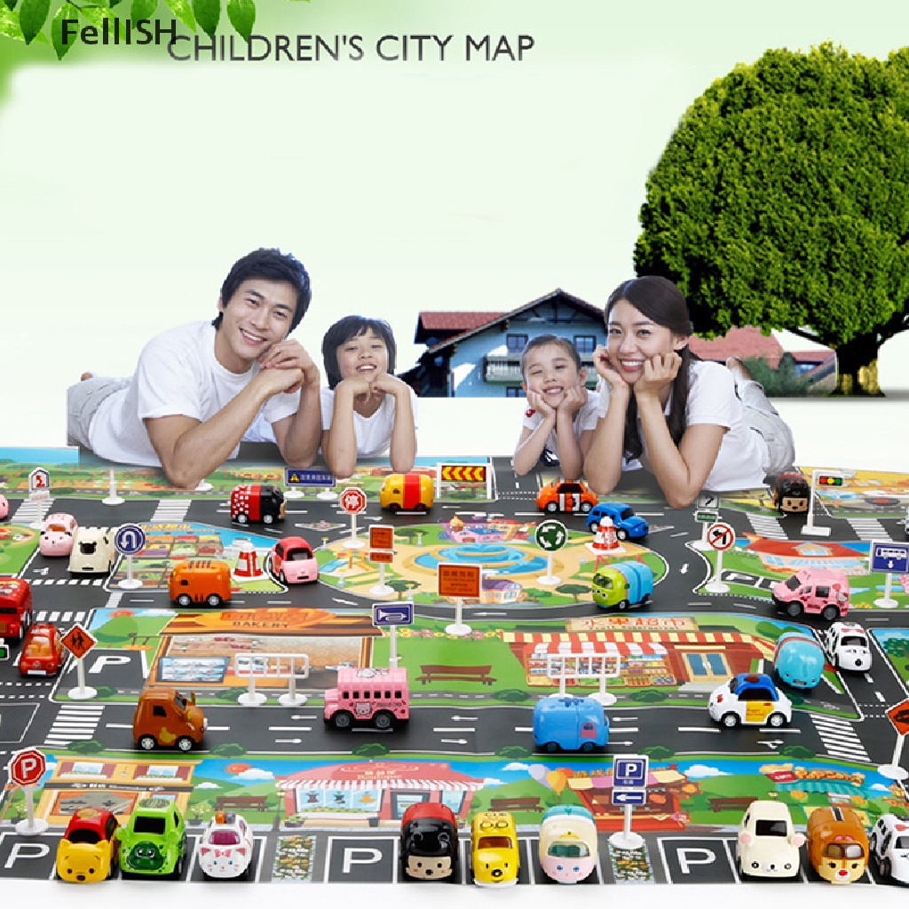 [Felli] Thảm Chơi Trò Chơi Công Viên Giao Thông Thành Phố Lớn 439br