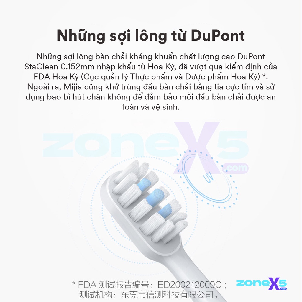 Đầu bàn chải thay thế cho bàn chải điện Xiaomi Mijia T100, T200, T300, T500, T700