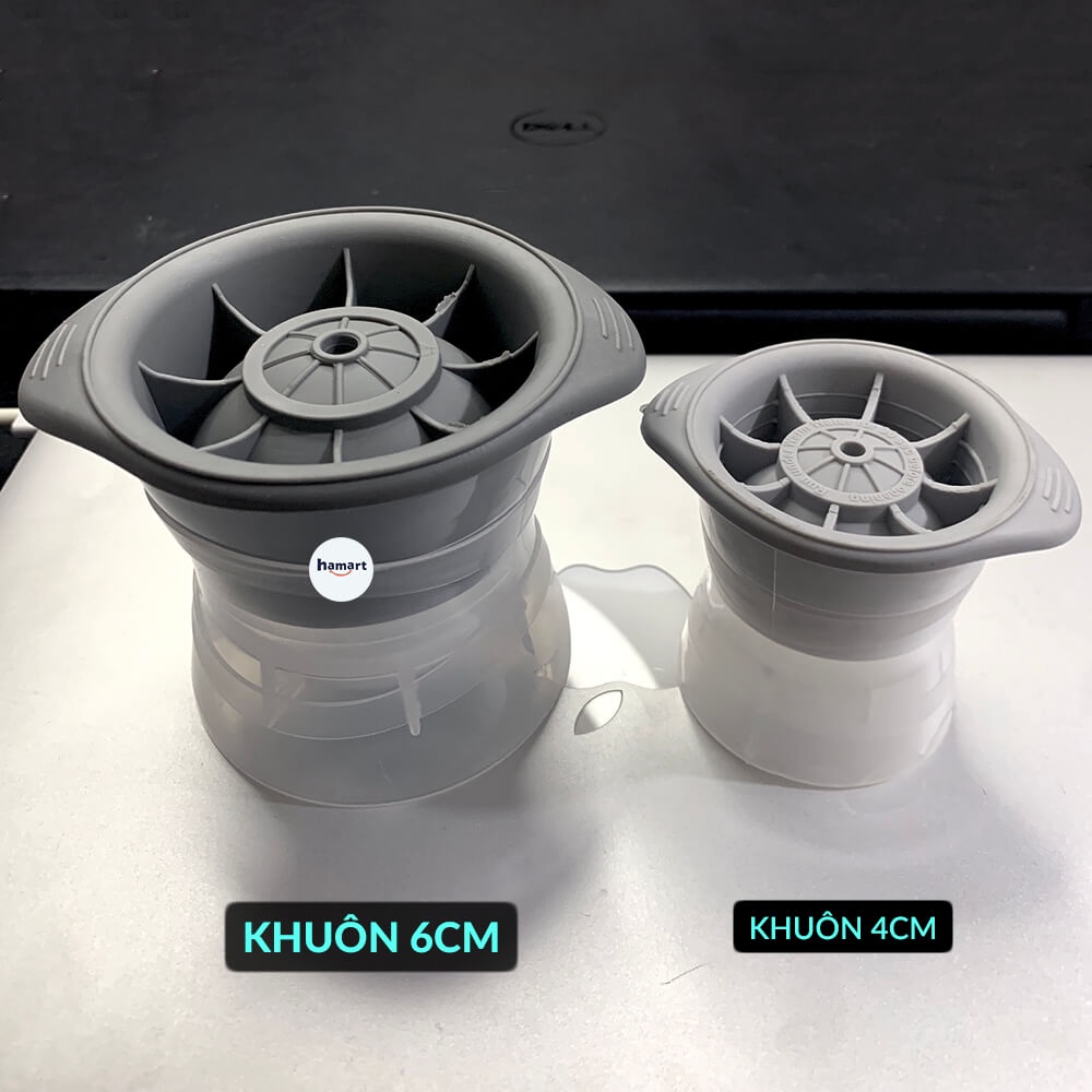 Khuôn Đá Uống Rượu Đá Uống Bia Viên Tròn 6cm Tan Chậm Tiện Lợi (Dùng uống rượu Tây, Đồ uống có ga ....)