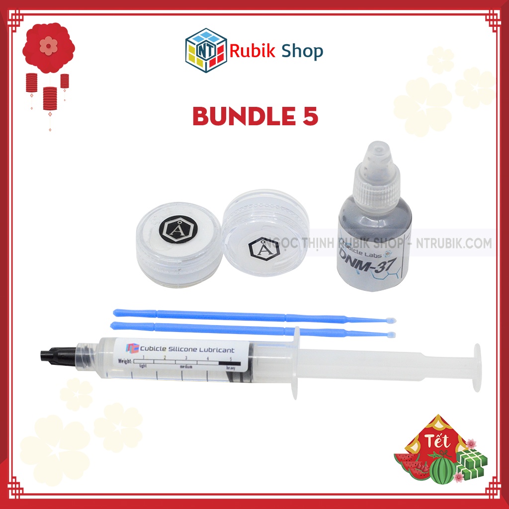 [Cubicle-bundle 5] Combo Angstrom Gravitas &amp; Angstrom Dignitas &amp; DNM 37 10cc &amp; Weight 5 dầu bôi trơn rubik