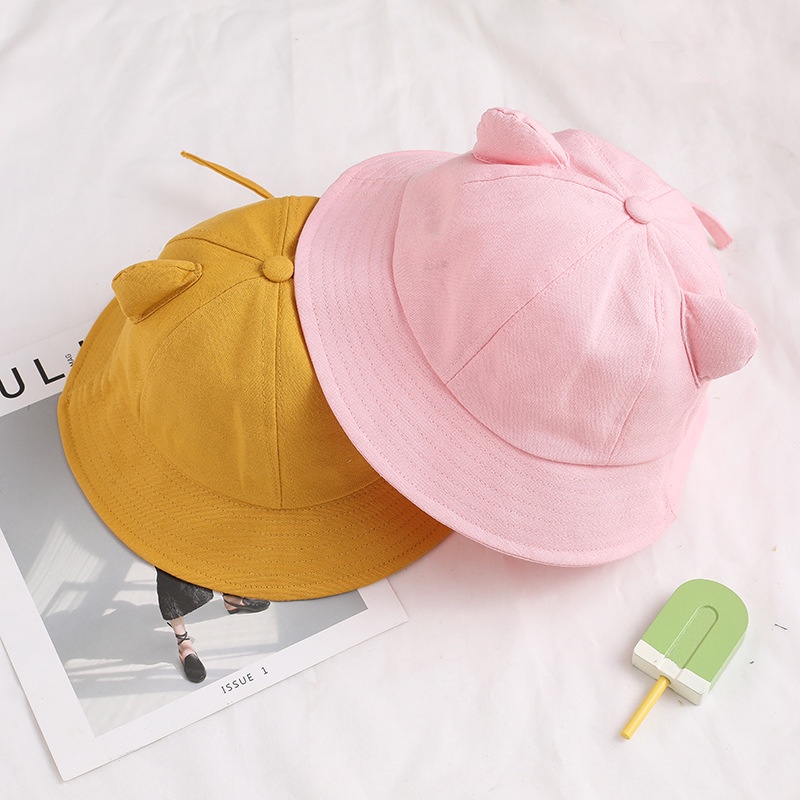 Nón Tai Bèo Chống Nắng Màu Trơn Phong Cách Nhật Bản Dễ Thương Cho Nữ